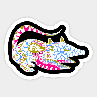 mandala maya tlacuache possum ecopop Sticker